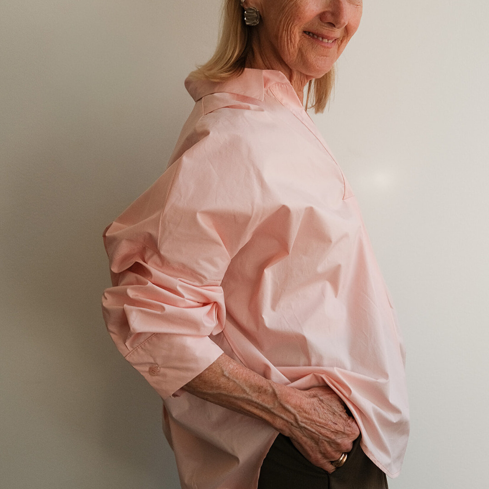 Shirt cotton abricot