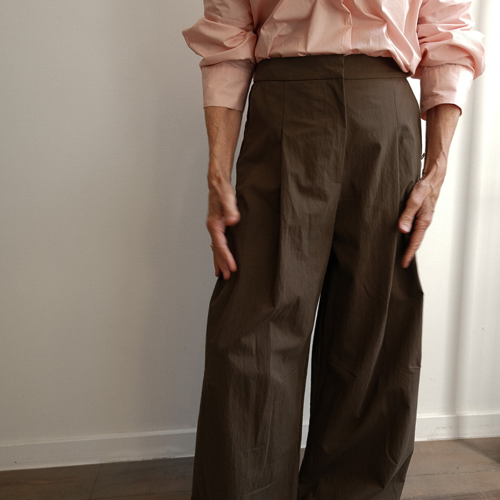 Shirt cotton abricot