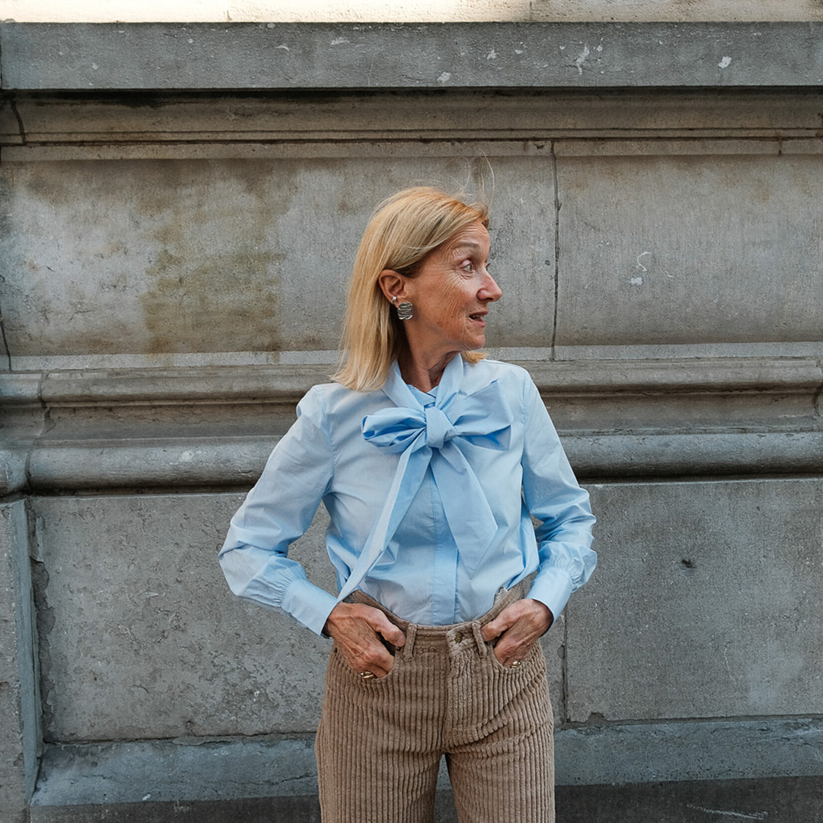 Cotton shirt with tie Stella