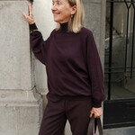 Ottod'Ame Oversized purple turtleneck sweater