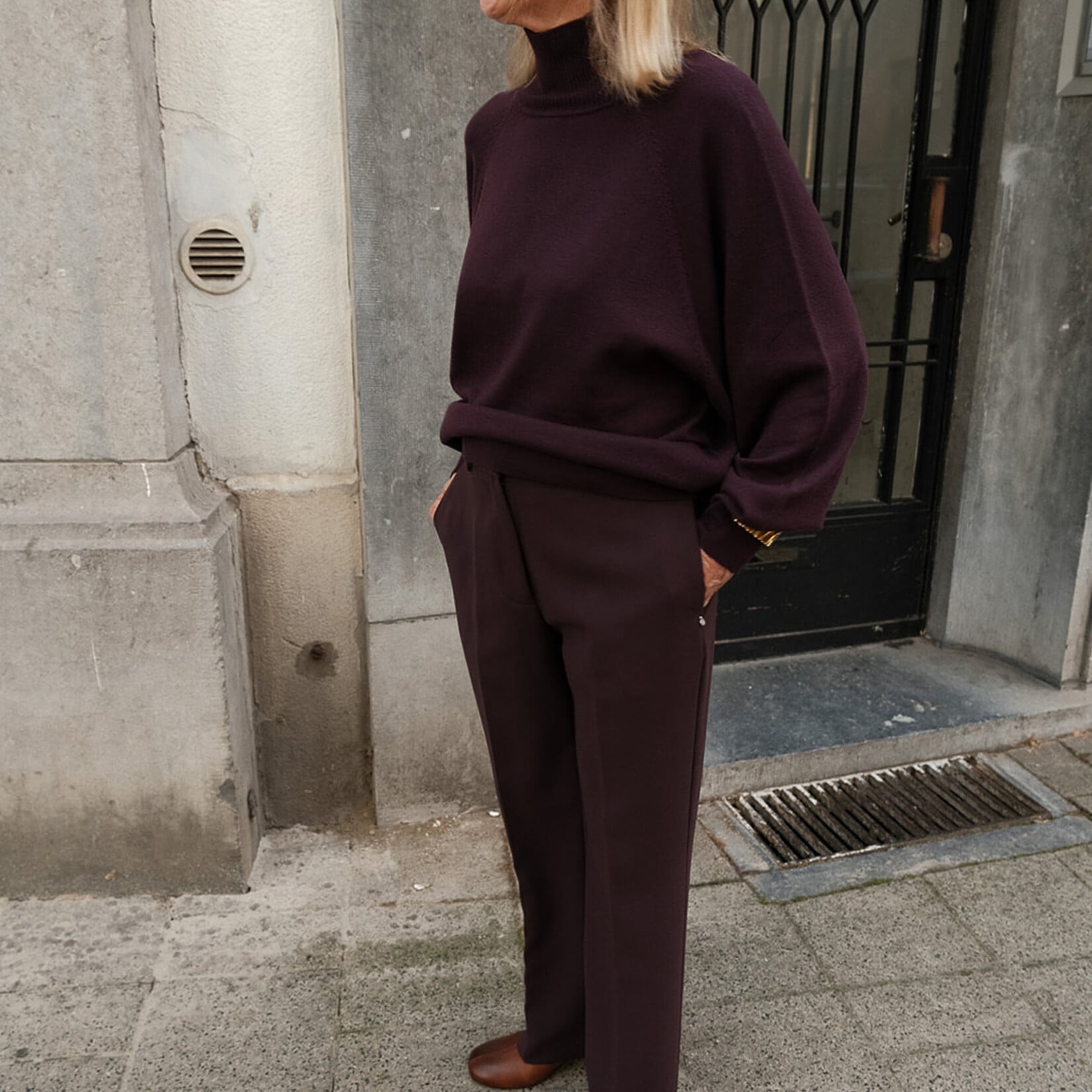 Ottod'Ame Purple stretch-knit trousers