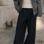 Ottod'Ame Pleated palazzo trousers black