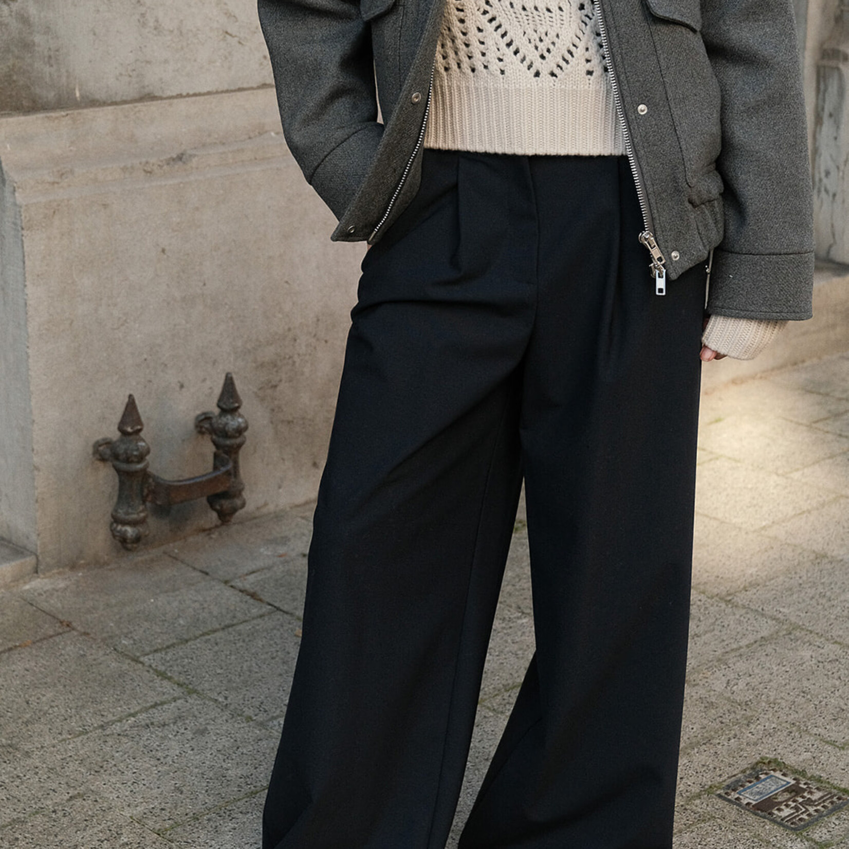 Ottod'Ame Pleated palazzo trousers