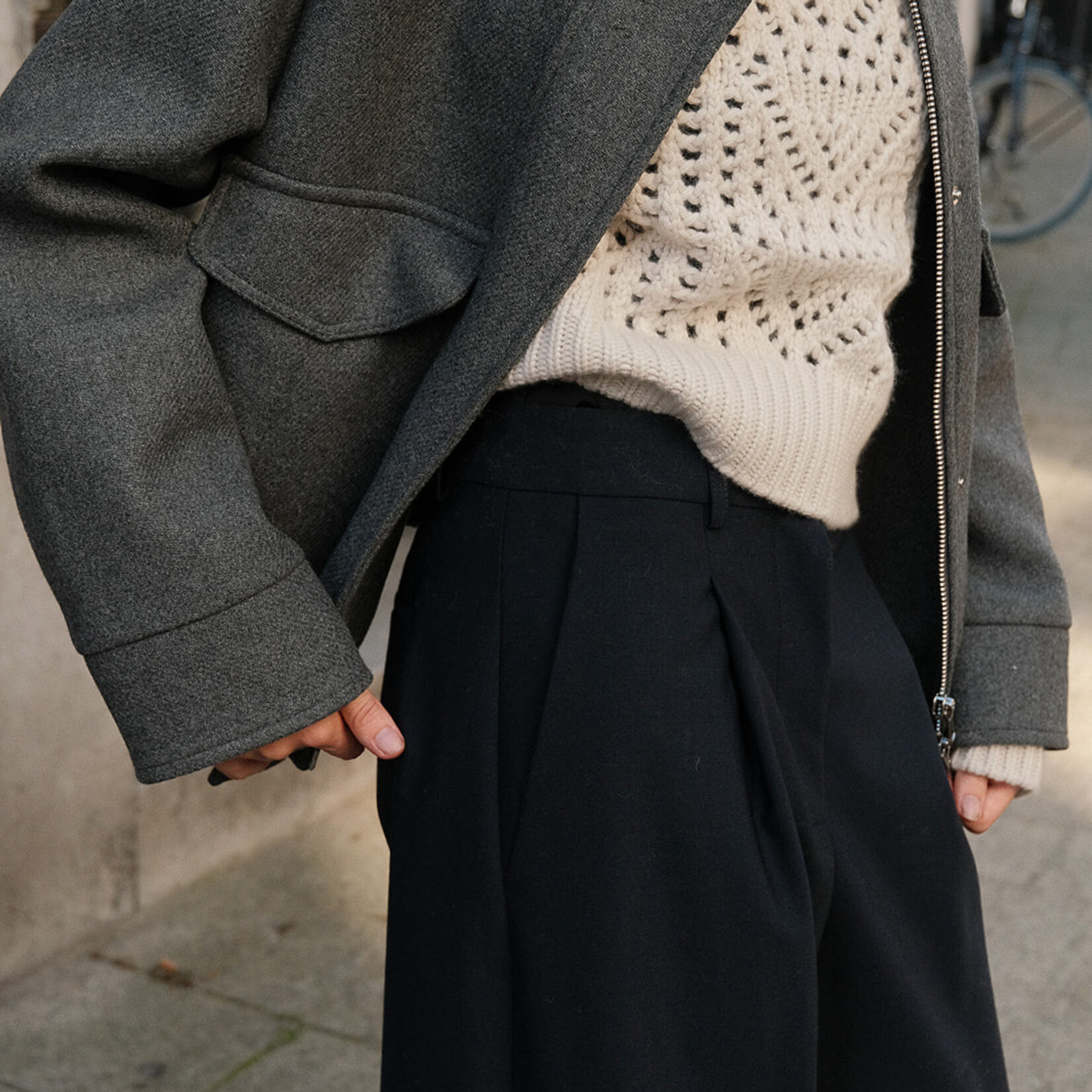 Ottod'Ame Pleated palazzo trousers