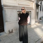 Ottod'Ame Pleated palazzo trousers darkblue