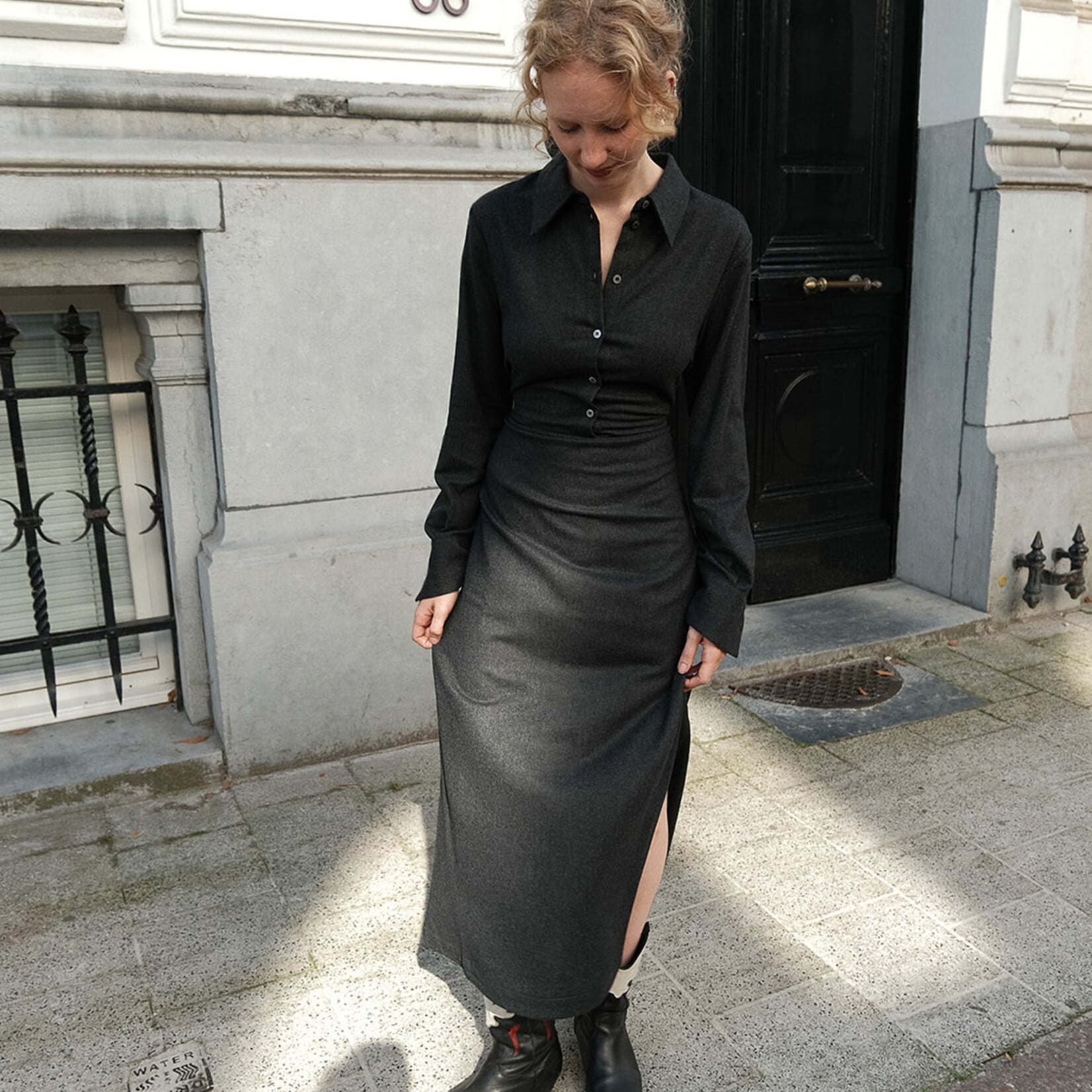 Ottod'Ame half long flannel dress
