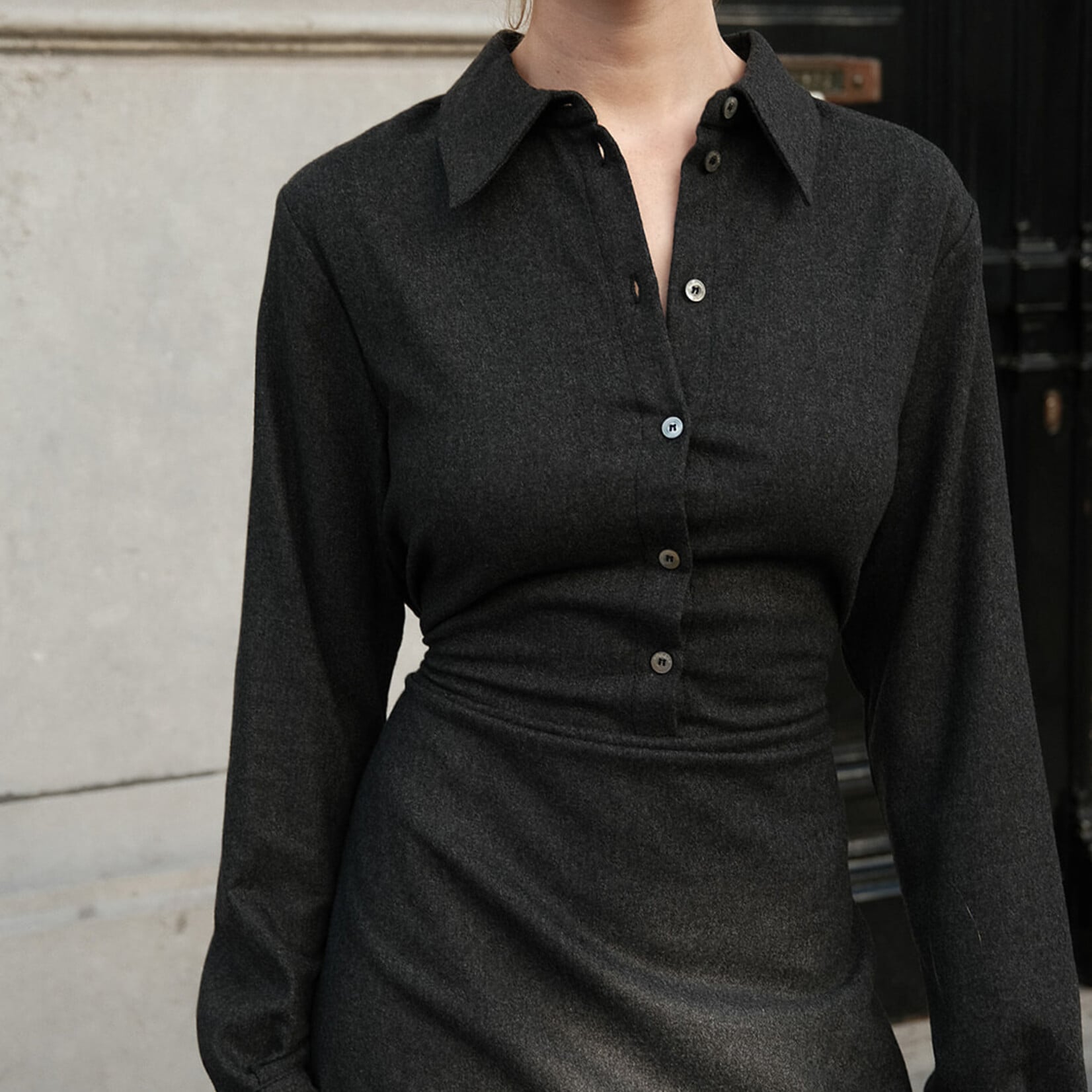 Ottod'Ame half long flannel dress