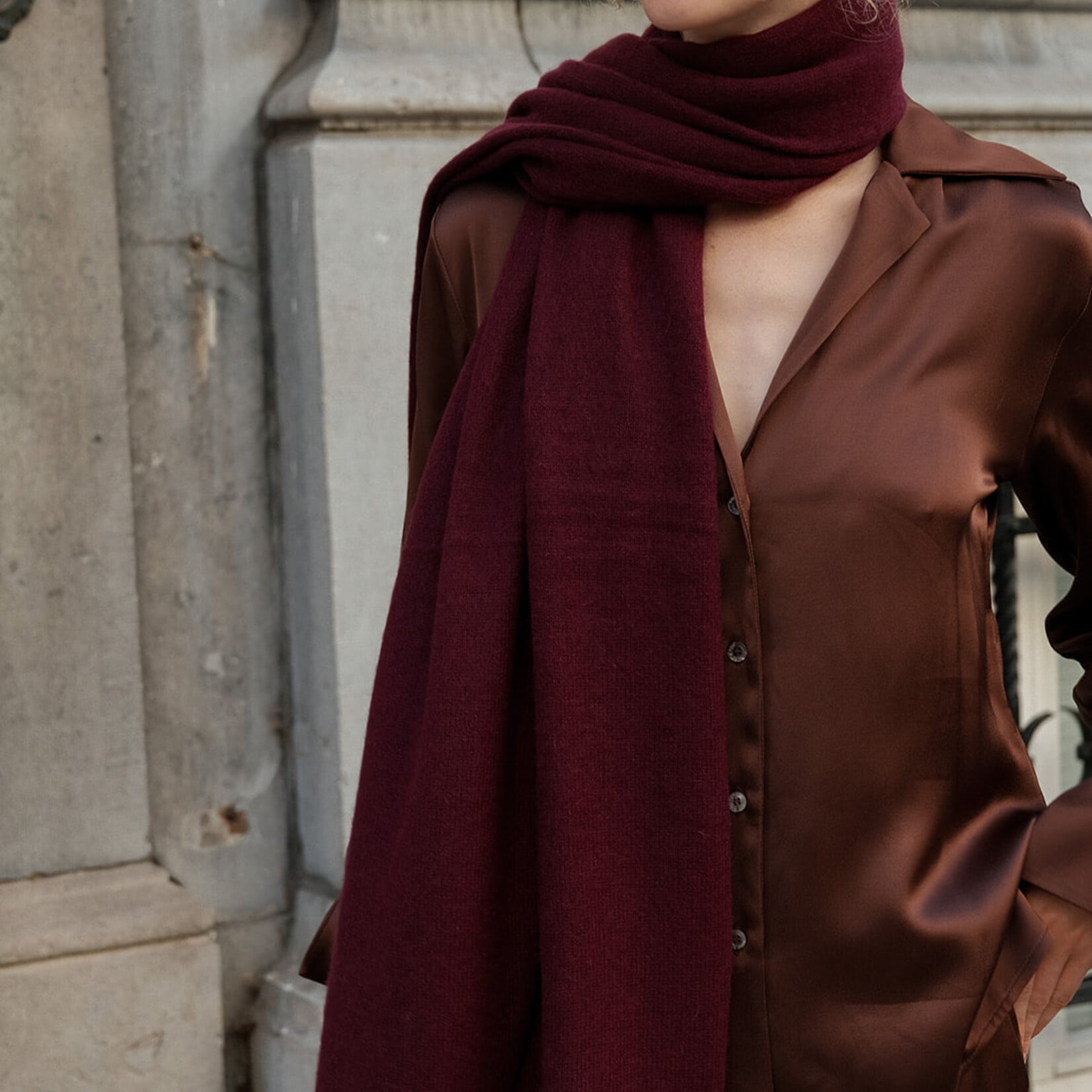White + Warren Cashmere Travel Wrap  SANGRIA
