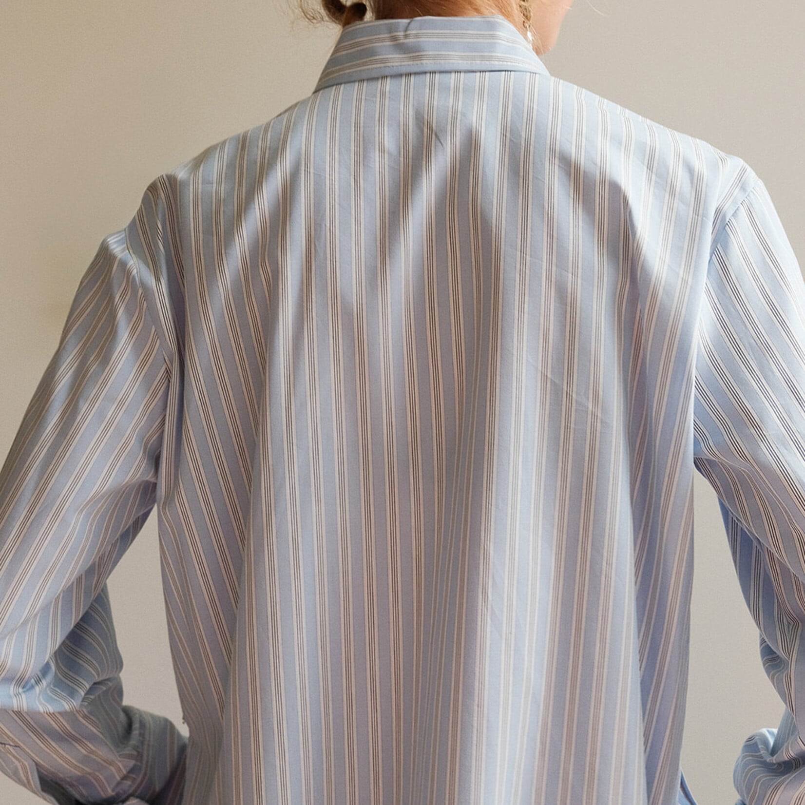 Ottod'Ame Ruffled striped shirt
