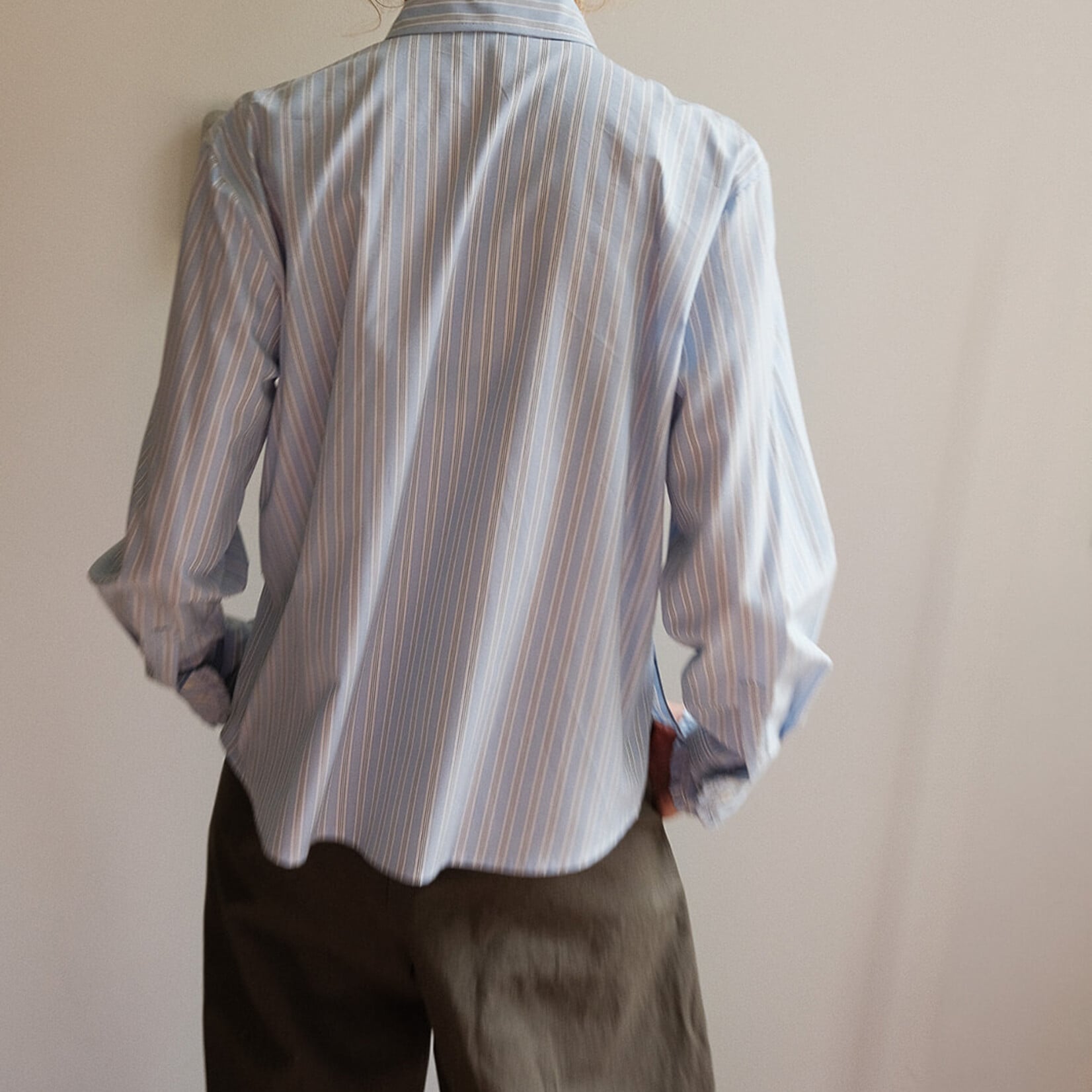 Ottod'Ame Ruffled striped shirt