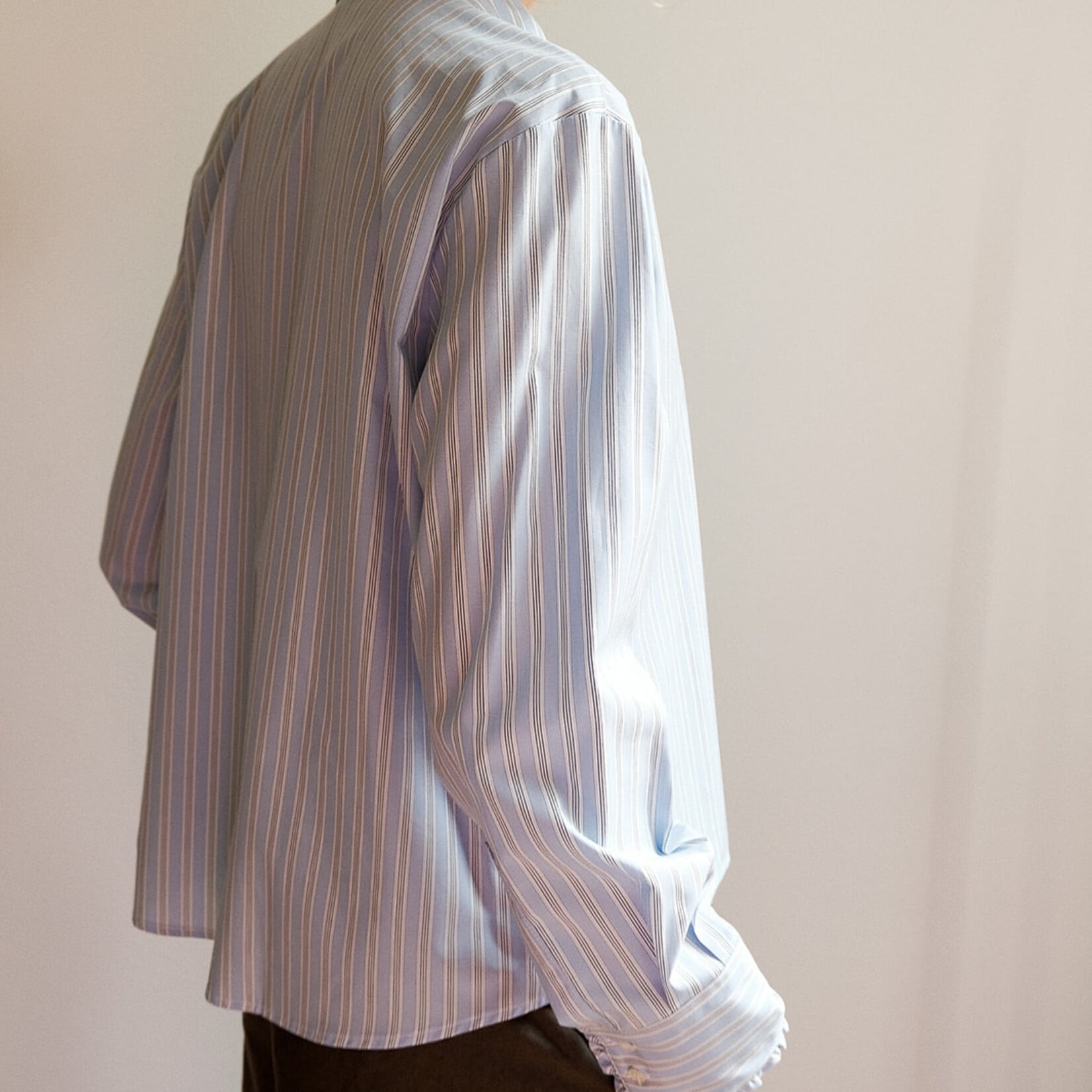 Ottod'Ame Ruffled striped shirt