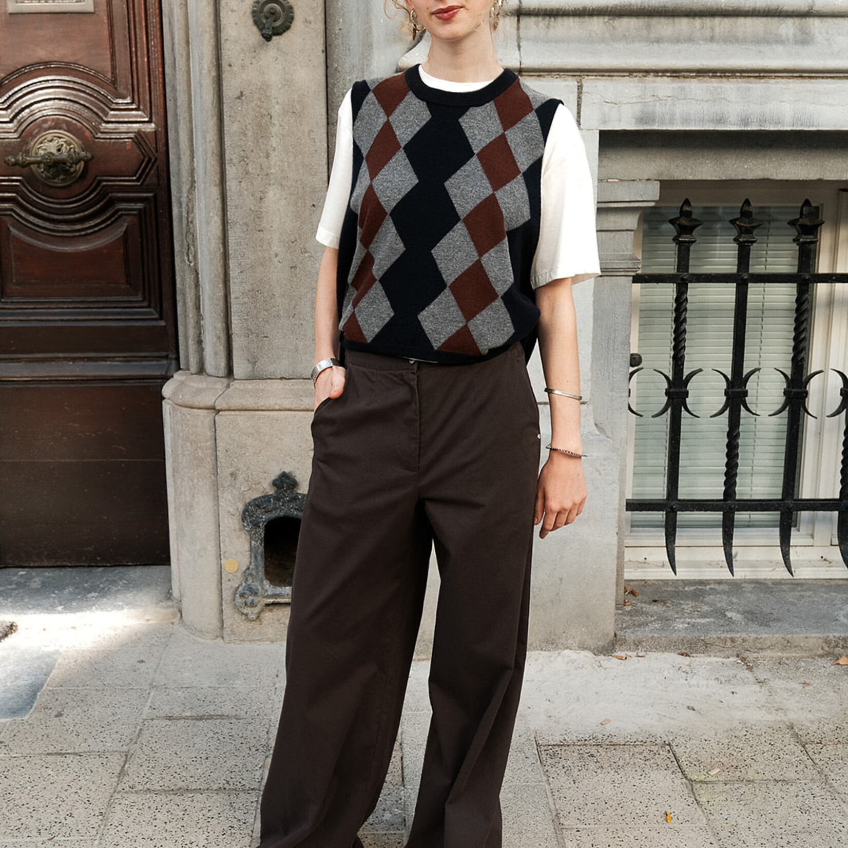Ottod'Ame Palazzo pant choco