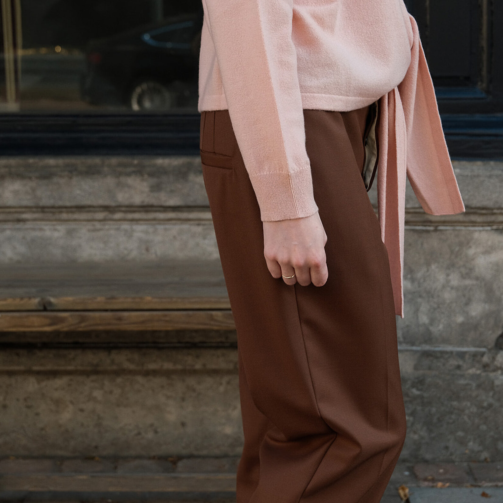 Tela Shirt britt darkblue - Brown