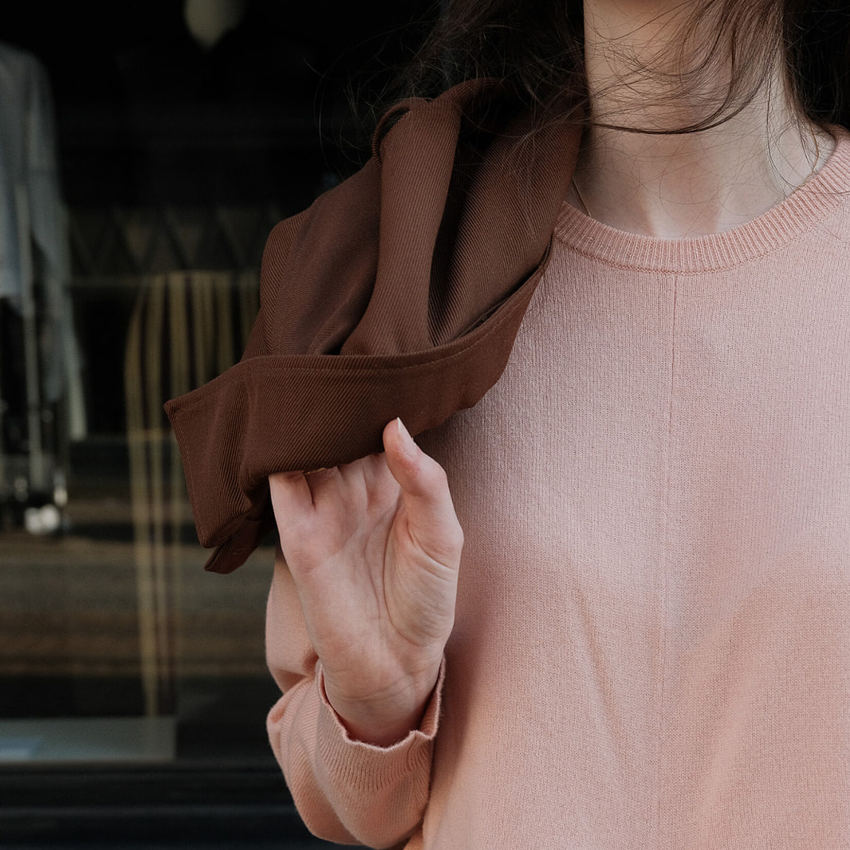 Tela Shirt britt darkblue - Brown
