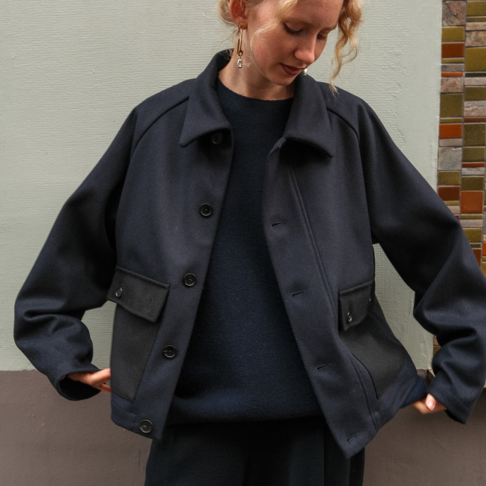 Tela Pantalon Jogger darkblue