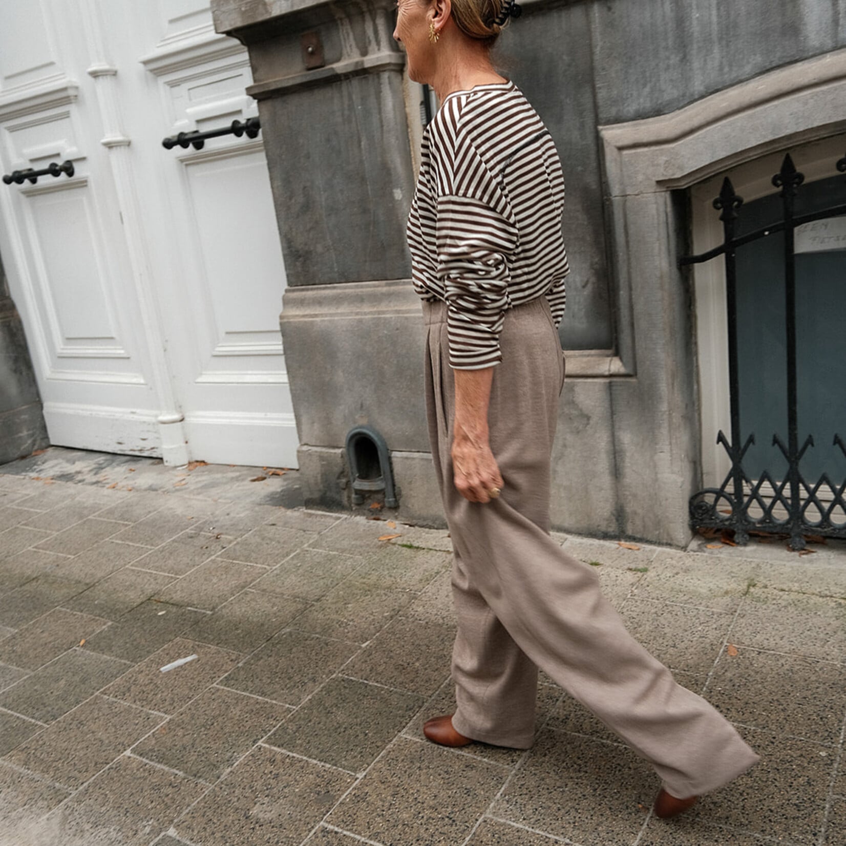 Tela Pantalon Jogger sand