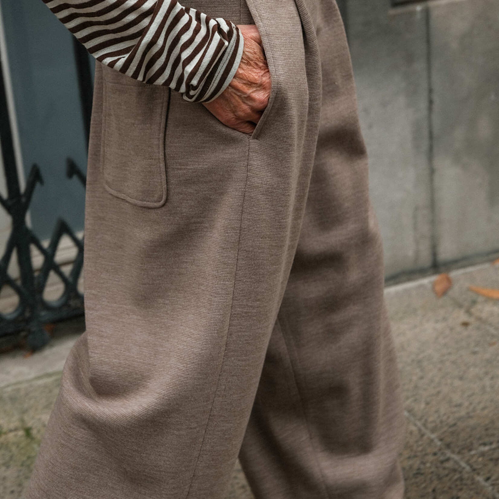 Tela Pantalon Jogger sand