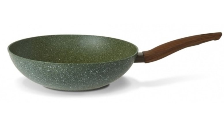 wok 28cm, 100% recycled met plantaardig non-stick