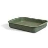 Natura 100% recycled ovenschaal braadslede 35x27cm - met PFOS-PFOA vrije groene anti-kleeflaag coating Vegetek