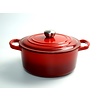 Relance - gietijzeren braad pan  - Sudder pan - Dutch oven - “Ma Mère” -  Ø 22 cm - schaduw kersen rood -  geschikt voor Gas, keramisch, halogeen en INDUCTIE