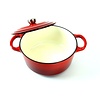 Relance - gietijzeren braad pan  - Sudder pan - Dutch oven - “Ma Mère” -  Ø 22 cm - schaduw kersen rood -  geschikt voor Gas, keramisch, halogeen en INDUCTIE