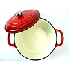 Relance - gietijzeren braad pan  - Sudder pan - Dutch oven - “Ma Mère” -  Ø 24 cm - schaduw kersen rood -  geschikt voor Gas, keramisch, halogeen en INDUCTIE