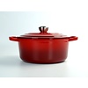 Relance - gietijzeren braad pan  - Sudder pan - Dutch oven - “Ma Mère” -  Ø 28 cm - schaduw kersen rood -  geschikt voor Gas, keramisch, halogeen en INDUCTIE