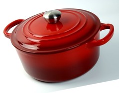 Braadpannen gietijzer geëmailleerd