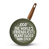 Natura 100% Recycled Hapjespan Ø 28cm Risottopan met glasdeksel - met groene plantaardige VEGAN anti-kleeflaag PFOA - PFOS vrij - ook geschikt voor inductie