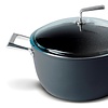 Vista kookpan soep pan 28cm / 7.5 liter met PYREX glasdeksel – Zwart  - ook geschikt voor inductie