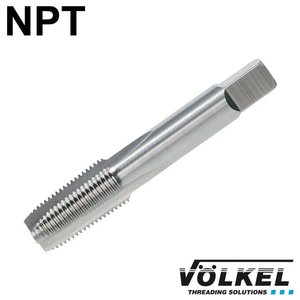 Völkel Korte machinetap, HSS-G, vorm B met schilaansnijding, NPT 1/16 x 27