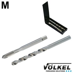 Völkel TwinBox machinetap + spiraalboor, DIN 371, HSS-E, vorm B met schilaansnijding, M 3 x 0.5