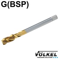 Machinetap, DIN 5156, HSS-E TiN, vorm C / 35° RSP met rechtsspiraal, G 1'' x 11