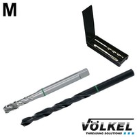 TwinBox GROENRING machinetap + spiraalboor, DIN 371, HSS-E, vorm C / 35° RSP met rechtsspiraal, M 3 x 0.5