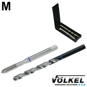 TwinBox BLAUWRING machinetap + spiraalboor, DIN 371, HSS-E, vorm B met schilaansnijding, M 10 x 1.5