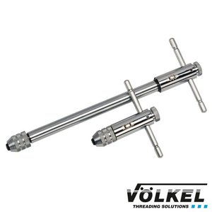 Völkel No. 2 rateltapkruk, vierkantaansluiting 4.5 - 8.0mm (M5-12), lengte 100mm