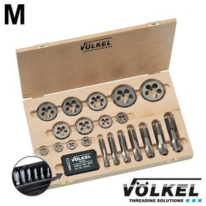 Völkel Tap- en snijplatenset HexTap metrisch 26dlg, M 3 - 24