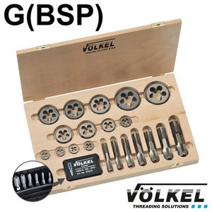 Völkel Tap- en snijplatenset HexTap G (BSP) 12dlg, G 1/8 - 1''