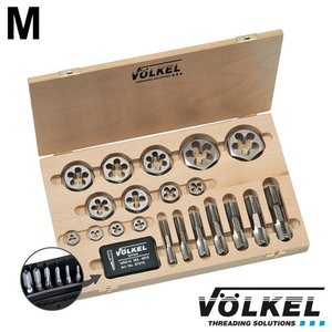 Völkel Tap- en snijmoerenset HexTap metrisch 22dlg, M 3 - 20