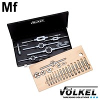 Handtappen- en snijplatenset metrisch fijn 31dlg, Mf 3 - 12