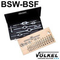 Handtappen- en snijplatenset 46dlg, BSW / BSF 1/4 - 3/4