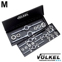 Snijplatenset met gleiders metrisch 19dlg, DIN 223, HSS, linkse draad M 3 - 12