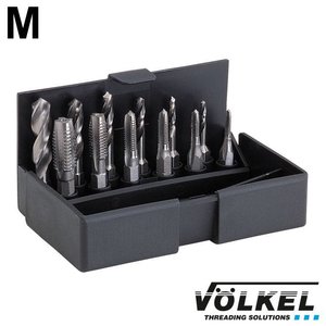 Völkel Tap-bit en boorset metrisch 13dlg, HSS-G, M 3 - 10