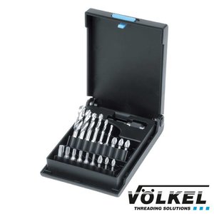 Völkel Spiraalboor-bit-set voor metaal 19dlg, HSS-G, Ø 3.0- 10.0mm