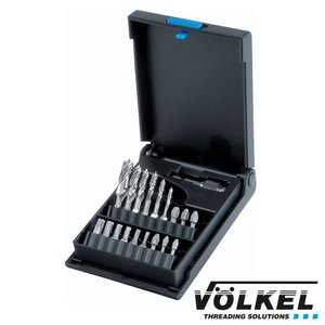 Völkel Spiraalboor-bit-set voor hout 19dlg, HSS-G, Ø 3.0- 10.0mm