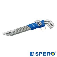 Inbussleutelset extra lang met kogelkop 1.5-10mm, 9dlg