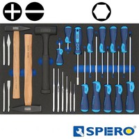 Schroevendraaier en hamerset 25 delig