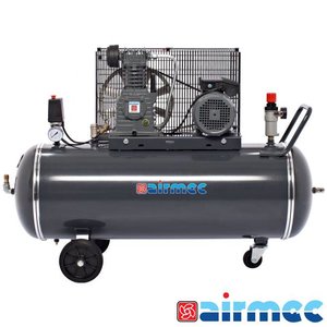 Airmec Zuigercompressor, 400L/min, 150L tank, 230V