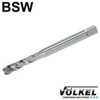 Machinetap, DIN 371, HSS-E, vorm C / 35° SP met spiraal, linkse draad BSW 3/16 x 24