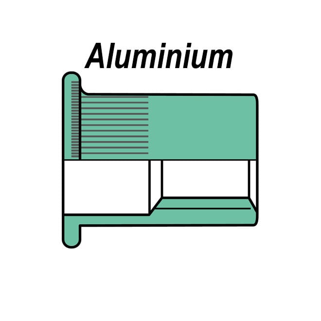 Cilindrisch - aluminium